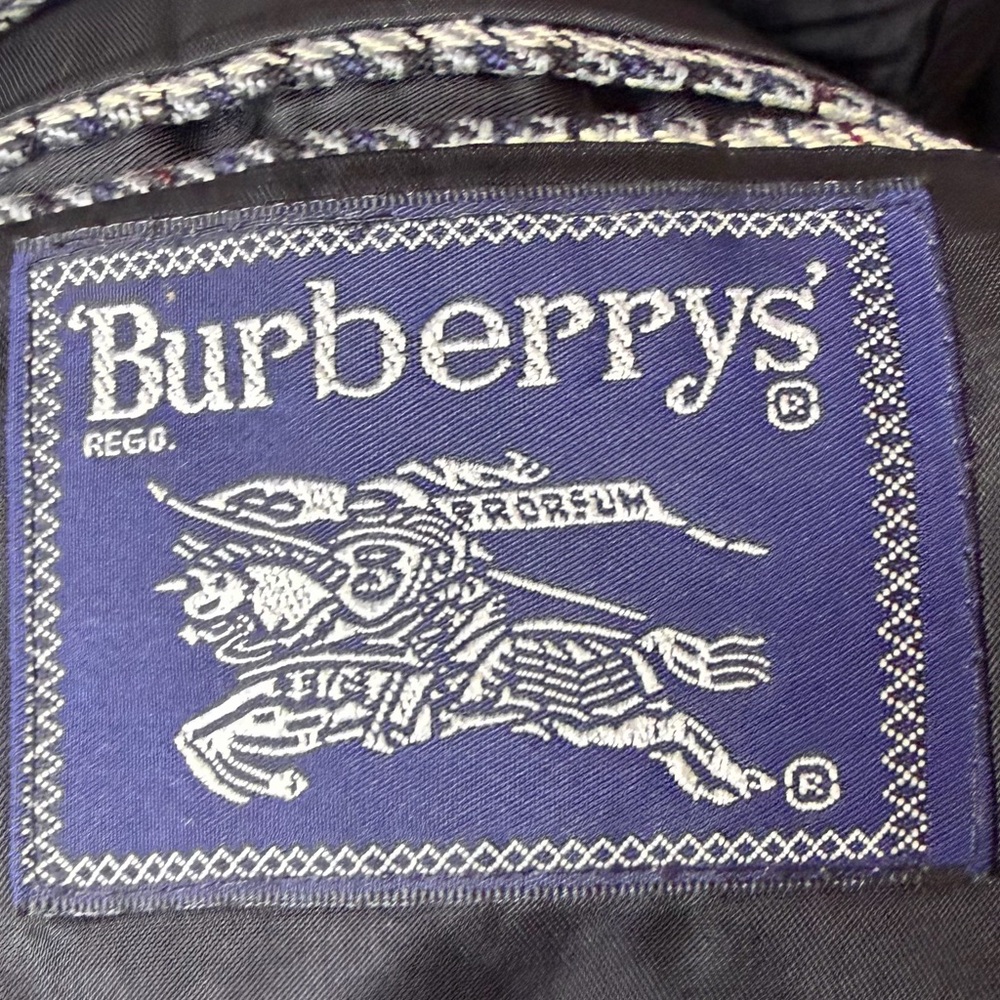 Vintage Burberrys Houndstooth Wool Blazer Classic Sport Coat - Picture 5 of 8